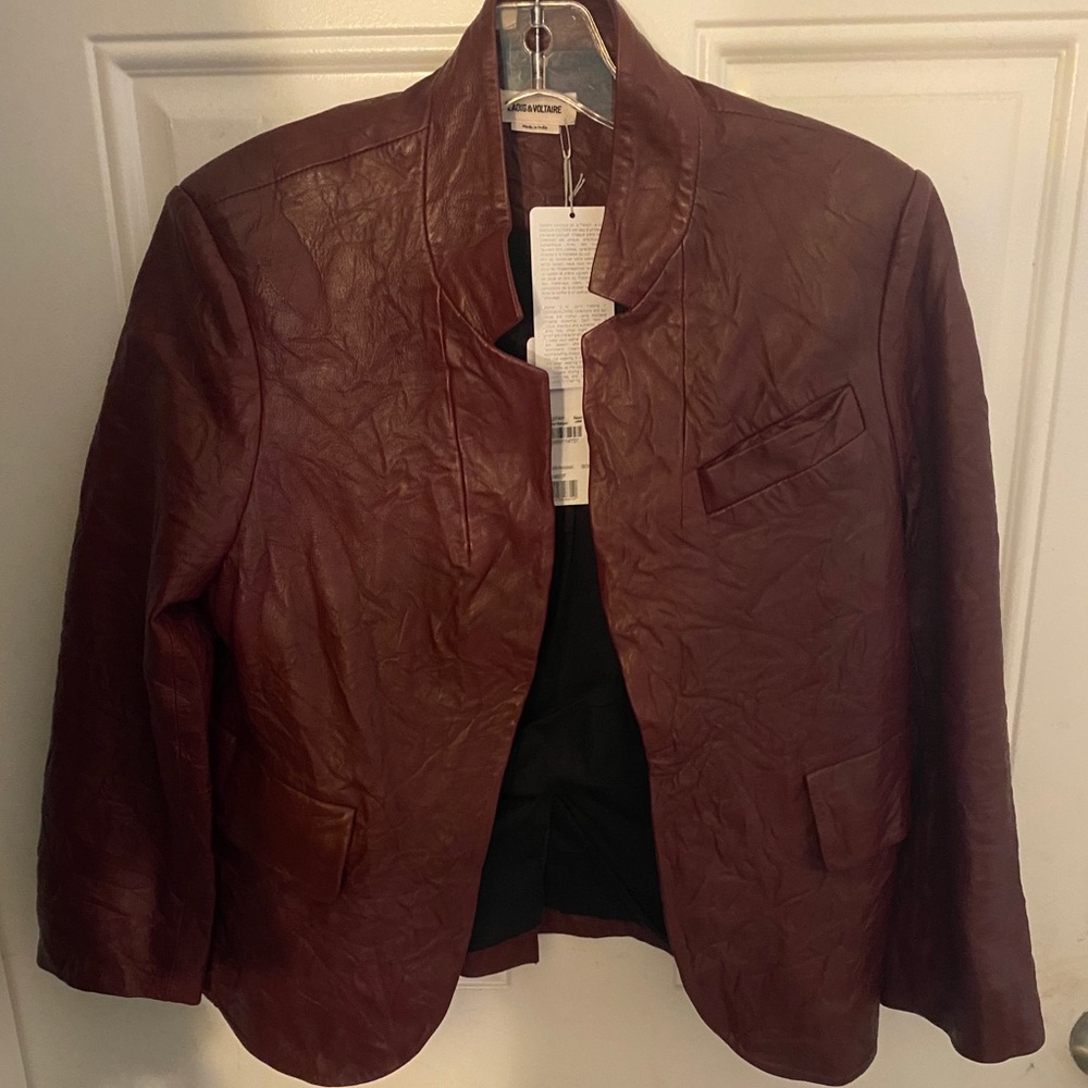 Burgundy/ Wine leather jacket